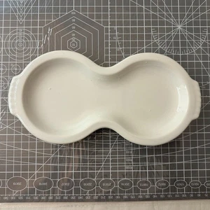 Fiesta Ivory Double Tray Base – Vintage Creamer & Sugar Stand, Homer Laughlin US - Picture 1 of 6