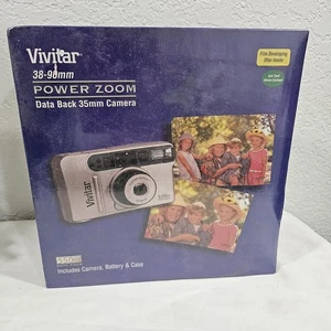 Vintage Vivitar 550 PZ 38-90mm Power Zoom Data Back 35mm Camera NEW SEALED - Picture 1 of 5