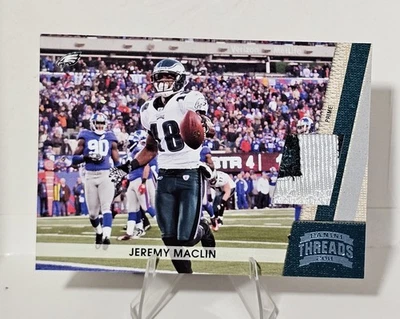 2011 Panini Threads - Jeremy Maclin #112 Jerseys Prime /99 (MEM) - Image 1 of 3