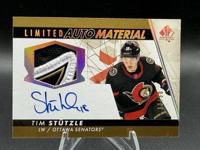 2022-23 SP Authentic Tim Stutzle Limited Auto Material 13/50 #18 Senators - Image 1 of 2