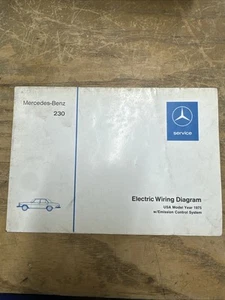 1975 Mercedes Benz 230 Electric Wiring Diagram USA Model 22JS2579-Y19 - Picture 1 of 5
