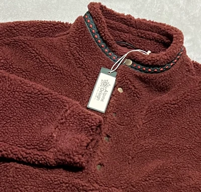 Alpine Design Sherpa Pullover Women's XL Dark Auburn Fleece 1/4 Snap Jacket NWT - Image 1 of 4