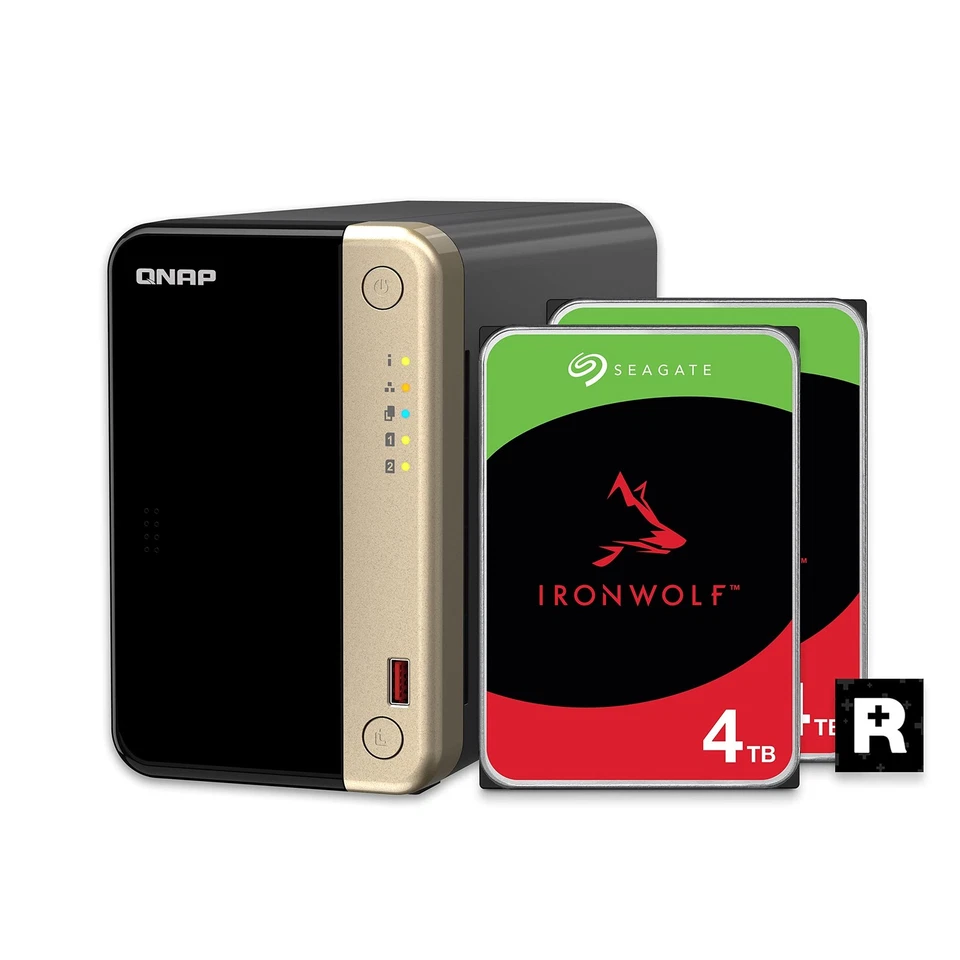 QNAP TS-264-8G-24ST-US 2 Bay High-Performance Desktop NAS with 4TB Storage Ca... - Image 1 of 4