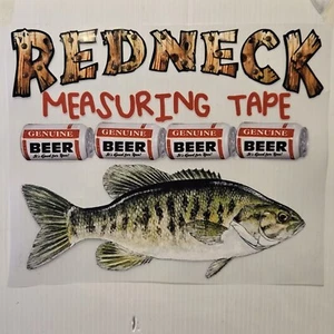 REDNECK MEASURING TAPE BEER CANS FISHING AMERICAN OUTFITTERS SHIRT (NEW) #0045 - Picture 1 of 25