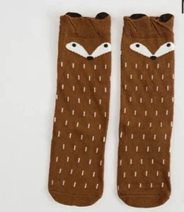 Kids youth fox socks size 1-3 very cozy and cute sock for boys and girls - Picture 1 of 8