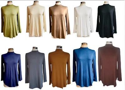 Amira Women's Long Sleeve loose Body Shirt Top Ladies Tunic Casual Size M,L,2XL - Image 1 of 4