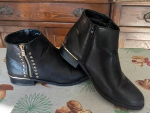 Claudia Ghizzani Boots Schwarz Mit Goldene Akzente Gr 40 - Bild 1 von 8