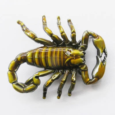 Scorpion Yellow Enamel Metal Belt Buckle - Image 1 of 2