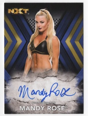 Mandy Rose 2017 Topps WWE NXT Autograph Card Auto #RA-DF Rookie RC Blue /50 - Image 1 of 2
