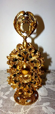 1950's MCM Stylebuilt Vanity Perfume Bottle Gold Leaf  - Hollywood Regency Cover