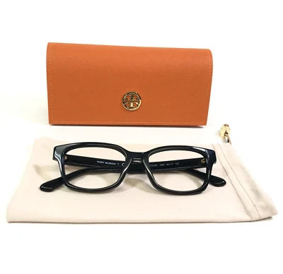Tory Burch Eyeglasses Frames TY 2116U 1835 Black Rectangular Full Rim 49-17-140 - Image 1 of 4