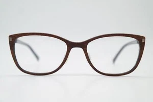 Wood Eyeglasses By Markus 6304 Brown Gold Blue Oval Frame New - Picture 1 of 6