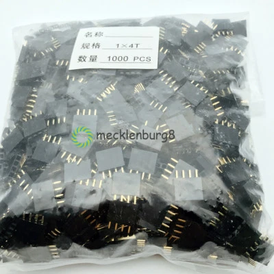 50PCS 1x4 Single Row 4 Pins Pitch 2.54mm PCB Socket Female Header