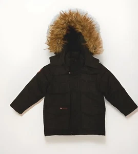 children's Kids CANADA WEATHER GEAR black PARKA / BOMBER jacket - Size 4t - Picture 1 of 5