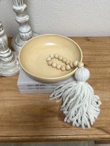 RARE Yellow Pfaltzgraff Stonewash 8" Round Vegetable Serving Bowl Made In Mexico - Picture 1 of 6