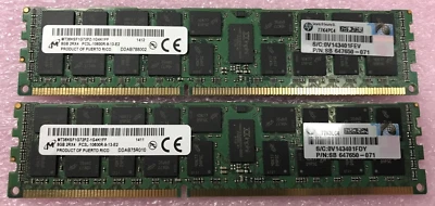 2x 8GB Micron MT36KSF1G72PZ-1G4K1FF 2Rx4 PC3L-10600R-9-13-E2 RAM - Image 1 of 4