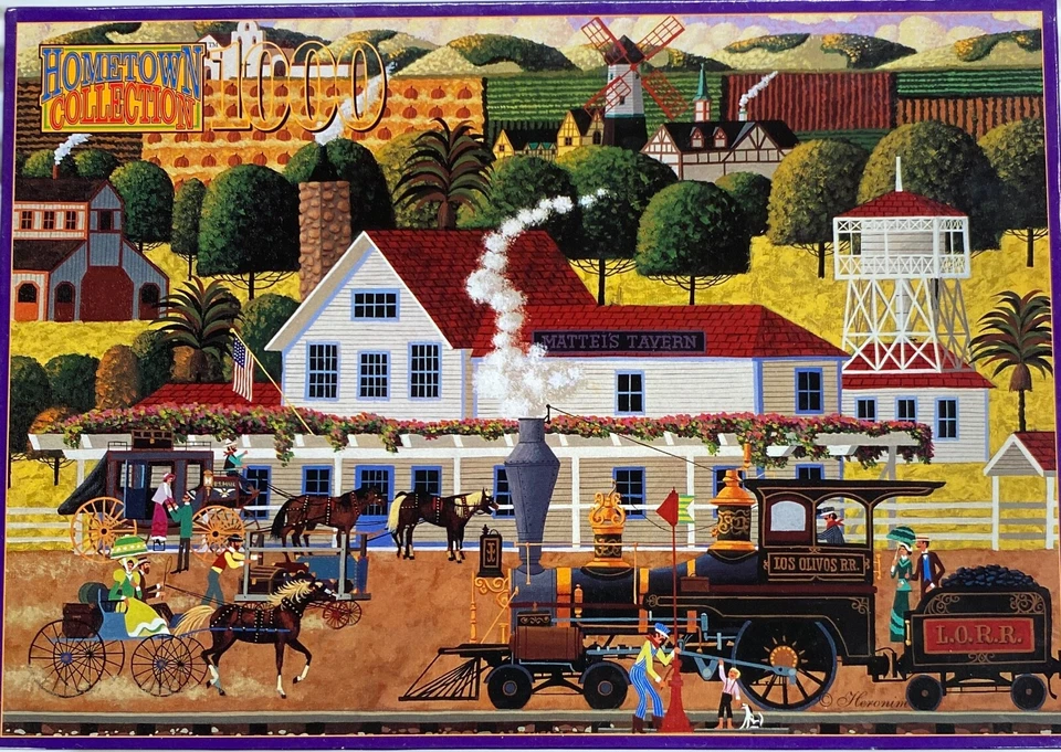 MEGA Hometown Collection Roadside Icons Jigsaw Puzzle - 1000 Pieces