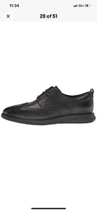 Oxford Cole Haan para hombre GRANDEVOLUTON ala corta - negra nueva en caja - Imagen 1 de 9