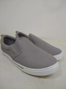 Cat & Jack ~ Shoe Boy Sz 6 Gray Canvas Lucas Slip-on Sneakers Skateboard Casual  - Picture 1 of 8