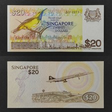 Singapore 1976-80 ,20 Dollars Gem UNC Banknote A/57 312273