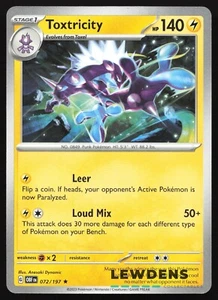 Toxtricity - 072/197 - Non-Holo Build & Battle Rare - Obsidian Flames - Pokemon - Picture 1 of 2