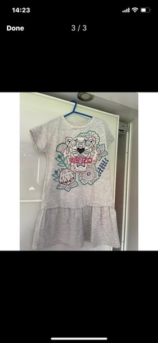 Vestito Kenzo Grigio Bambina Età 6