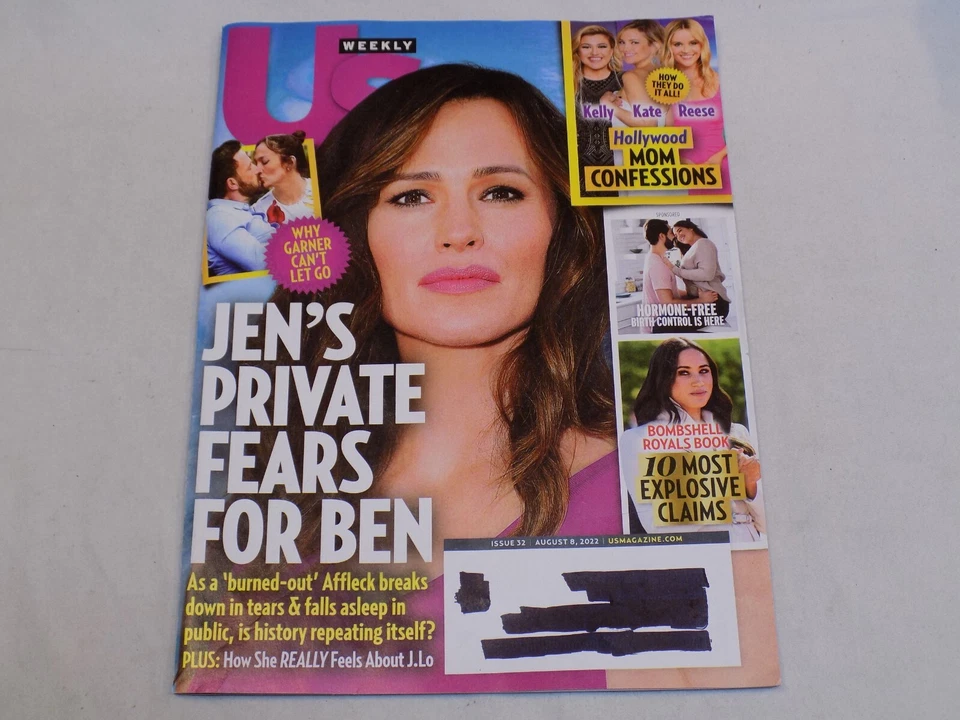 US Weekly Magazine Aug 8 2022 Jennifer Garner Lopez Ben Affleck Jason Momoa Moms - Image 1 of 1