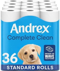Andrex Complete Clean - Toilet Rolls 4 x 9 Pack (36 Rolls) Fast Free Delivery! - Picture 1 of 7