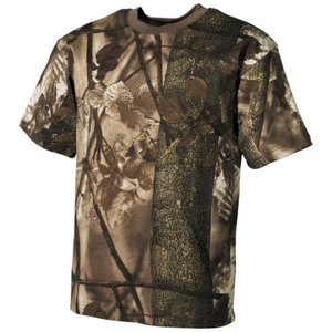 Hunting Camouflage T-Shirt Hunters Top 100% Cotton Mens Tee Real Tree Brown Camo - Picture 1 of 7