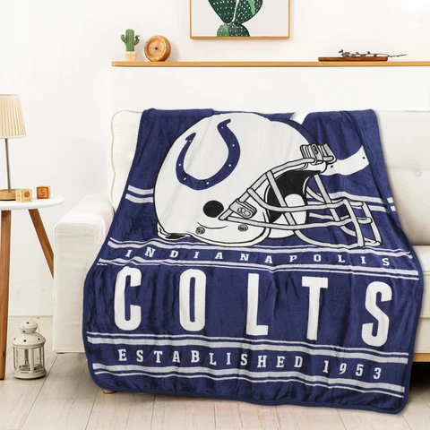 Northwest NFL Indianapolis Colts Dual Vision Silk Touch Throw Blanket, 45inx60in Cover