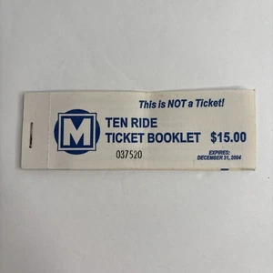 Metrolink St. Louis Missouri Ticket Booklet Vintage 2004 Mass transit Train - Picture 1 of 4