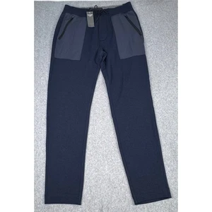 NEU Abercrombie & Fitch Jogginghose Herren Small Navy Jogger Reißverschlusstaschen Kordelzug - Bild 1 von 7
