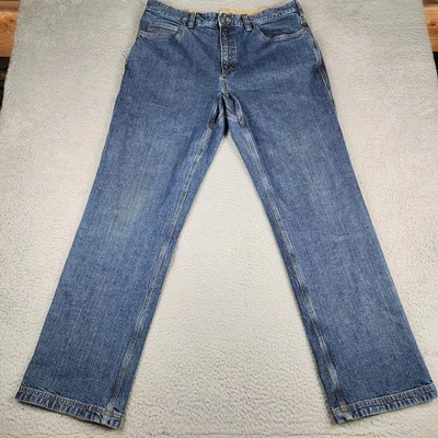 Duluth Trading Co Jeans Mens 38x34 Blue Relaxed Fit Flex Ballroom Work Wear - Image 1 of 4