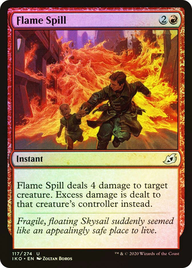 MTG FOIL Flame Spill  - Ikoria: Lair of Behemoths #117 - Image 1 of 1