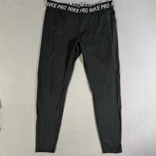 Nike Pro Dri-FIT Compression Pants Mens Size XXL Black Athletic Running Gym Used - Image 1 of 4