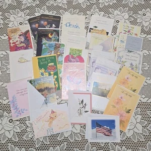 Lote de 25+ tarjetas de felicitación vintage sin usar aniversario cumpleaños ponte bien - Imagen 1 de 8