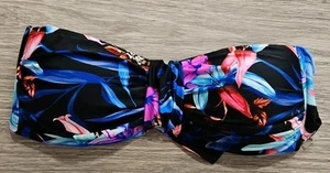 Heat, Bikini Bandeau Strapless Top Size Small Waist Tie Tropical NB607 - Picture 1 of 6