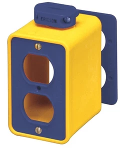 6000 Portable Yllw 2-Gang Outlet Box,Standar - Picture 1 of 12