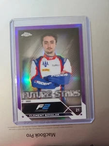 2023 Topps Chrome Formula 1 F1 Clément Novalak Purple 263/399 #87 - Picture 1 of 2