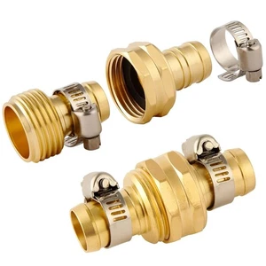 Garden Hose Golden Repair Connector Kit Fit for 5/8inch Hose with Clam P - Picture 1 of 14