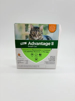 Prevención y tratamiento de pulgas Elanco Advantage II gato pequeño 5-9 libras 1 dosis Foto 1 de 3