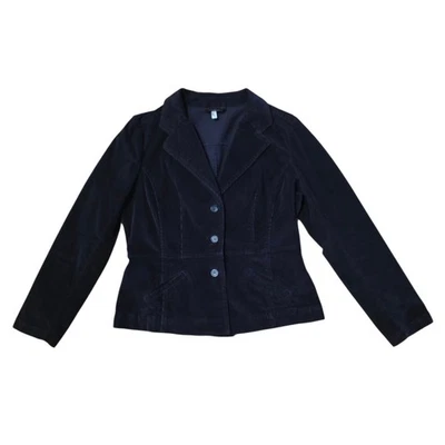 Chaqueta Blazer St Johns Bay Pana Vintage Negra Bolsillos con Botones Mujer Grande Foto 1 de 4
