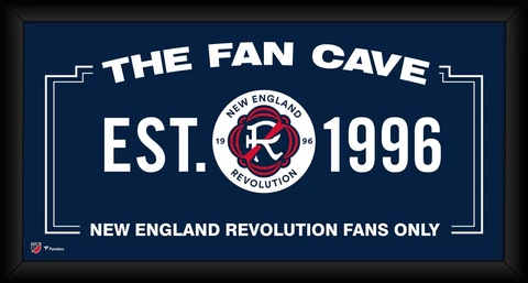 New England Revolution Framed 10" x 20" Fan Cave Collage Cover