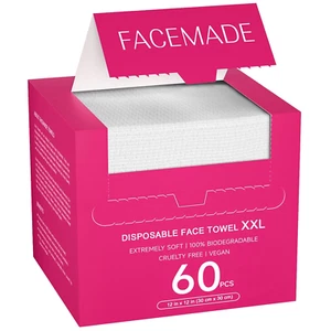 60 Ct Disposable Face Towels XXL, Face Towelettes for Makeup and Clean, Super So - Picture 1 of 8