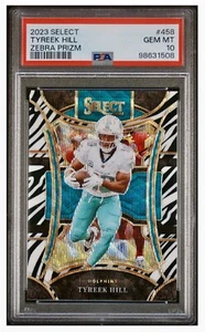 2023-24 Select TYREEK HILL #458 Zebra Suite Level Prizm Dolphins PSA 10 GEM 💎🔥 - Bild 1 von 3