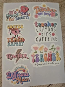 3 x A6 Sheets of Cute Stickers – Matte & Glossy Mix, Fun Designs, Scrapbooking - Picture 1 of 3