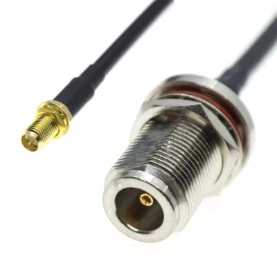 N female to RP-SMA female jack connector lot RF Coaxial Cable jumper Coax RG58 - Image 1 of 2