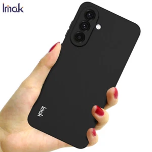 IMAK For Samsung Galaxy A56, Classic Black Soft Rubber Silicon Case Cover - Picture 1 of 7