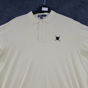 Polo By Ralph Lauren Men's Golf Shirt Yellow Short Sleeve Preppy Size XXL 2XL - Picture 1 of 11