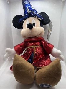 Disney Sorcerer Mickey Mouse Sequined Plush Fantasia 80th Anniversary NWT - Picture 1 of 2